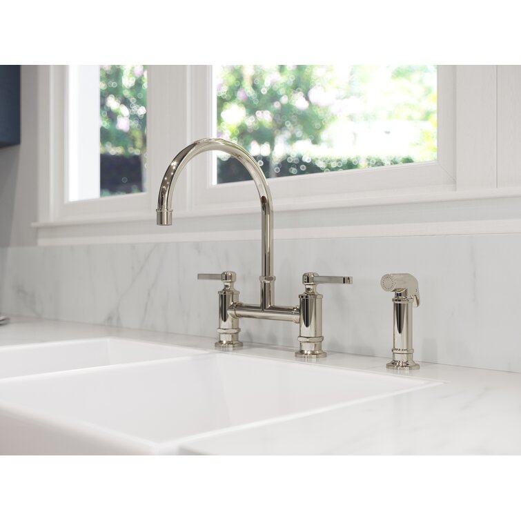 Polished nickel kitchen deals faucet